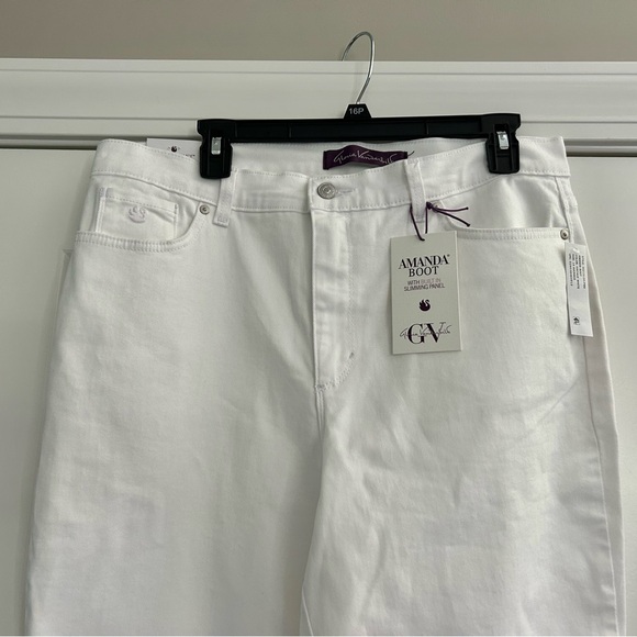 NWT! Gloria Vanderbilt Amanda Vintage White Bootcut Classic Rise Jeans. Size 14. - Picture 5 of 10
